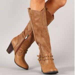Dollhouse Devotion Studded Buckle Knee High Boots